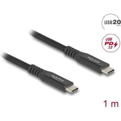 Delock 80024 USB Type-C™ samec na samec PD 3.0 100 W E-Marker 1m černý