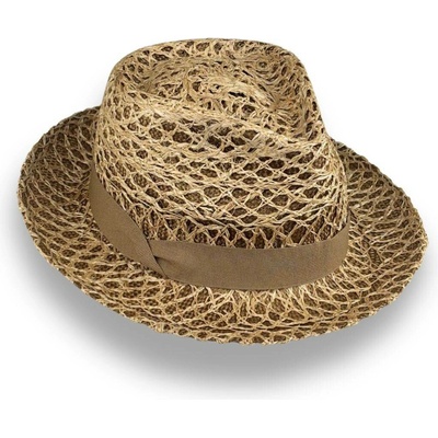 Krumlovanka Letní luxusní dámský fedora klobouk Handcrafted Co-14012 Latte