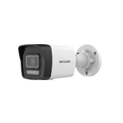 2 MP Smart Hybrid Light Fixed Bullet Network Camera, 4 mm, F1.6, IR, Бяла светлина до 30m, H. 265+, IP67, вграден микрофон, micro SDXC слот (до 512GB), 12Vdc/PoE 6.5W (ds-2cd1023g2-liuf)