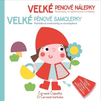 Veľké penové nálepky červená Čiapočka