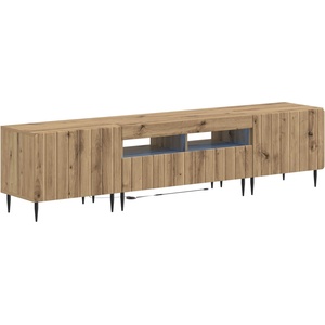 vidaXL 3 части LED ТВ шкаф ZWOLLE Дъб артизан Инженерна дървесина (3416528)