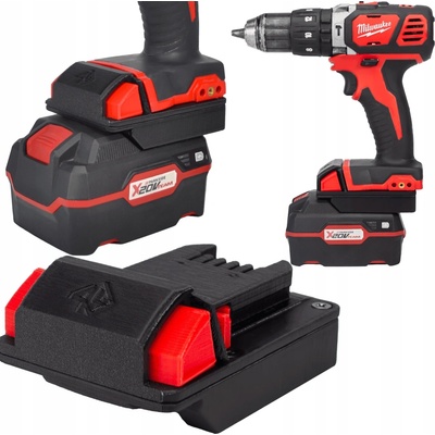 Adaptér / Přechodka P4U z baterie Parkside X20V na nářadí Milwaukee M18