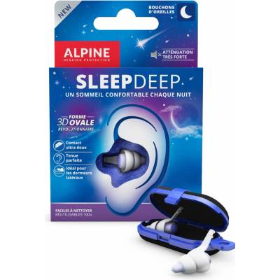 Alpine SleepDeep Štuple do uší Mini veľkosť S, biela