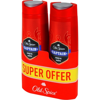 Old Spice Captain sprchový gel 2 x 400 ml dárková sada – Zboží Mobilmania
