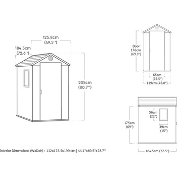 Keter Darwin 6 x 4 s podlahou hnedý