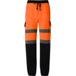 Yoko HI-VIS HV016T / Мъжки светлоотразителни спортни панталони - HV оранжево/тъмносиньо XXL (79016Tzw405)