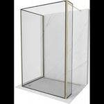 Mexen Kioto душ кабина Walk-in 120 x 100 x 40 см, черна рамка, златна - 800-120-100-221-50-70-040 (800-120-100-221-50-70-040)