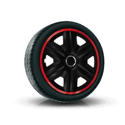 NRM капаци 15", fast lux ЧЕРВЕНИ-ЧЕРНИ 4брой (vtv-pu-21657)