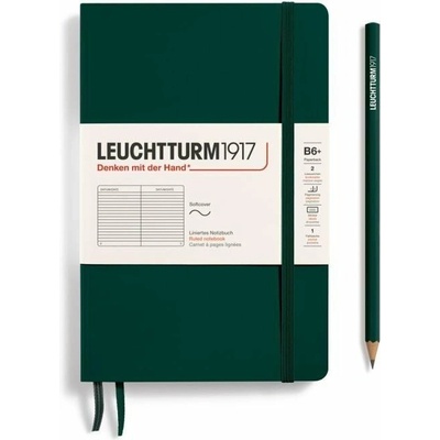 Leuchtturm1917 Zápisník Forest Green Softcover B6+ linkovaný