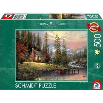 Schmidt Thomas Kinkade Domek v horách Haus in den Bergen 500 dílků