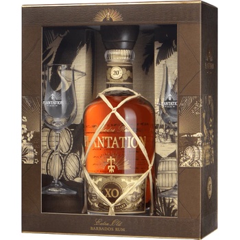 Image 1 of Planteray Plantation 20th Anniversary XO Rum 2 glasses 700 ml