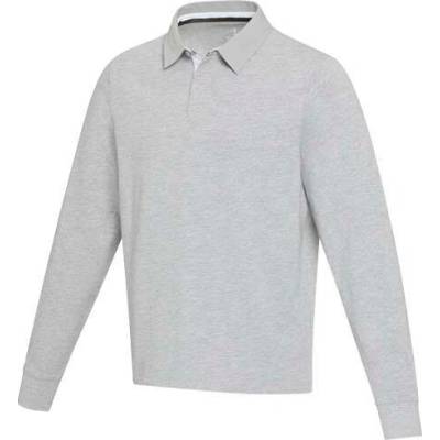 Clyde unisex polo mikina Žíhaná šedá