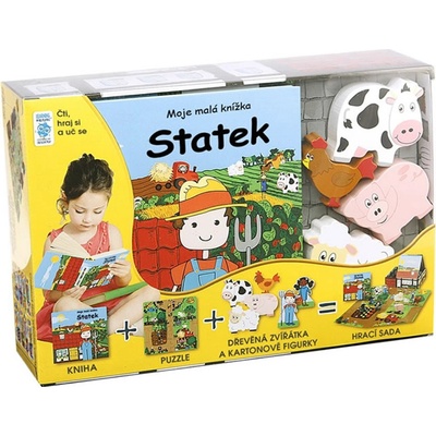 STATEK KNIHA + PUZZLE + ZVÍŘÁTKA + HRACÍ SADA