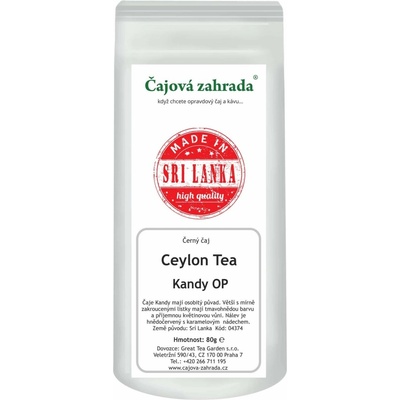 Čajová zahrada Ceylon Kandy černý čaj 80 g