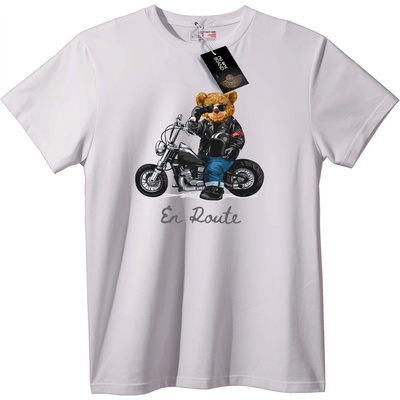 NOONEBRAND Тениска Байкър Мечка - L, Black