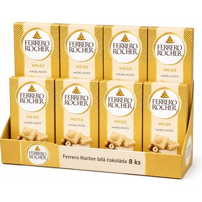 Ferrero Rocher bílá s lískovými oříšky 8 x 90 g VÝHODNÉ BALENÍ