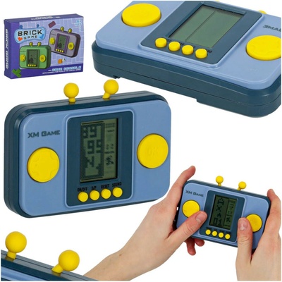 Elektronická zručnostná hra, retro prenosná vrecková herná konzola, sivá
