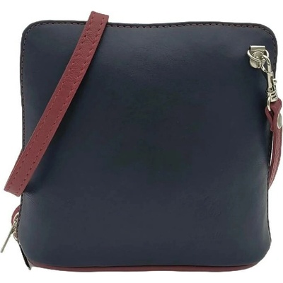 Dámská kožená crossbody kabelka Borse Design 10-53 modrá tm.modrá