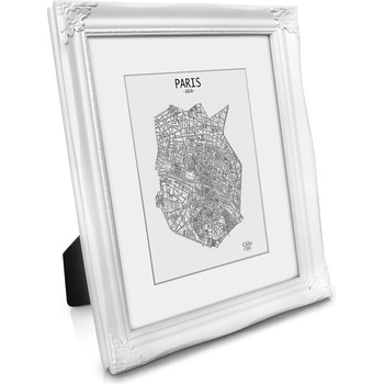 Image 1 of Casa Chic Regent, рамка за картина, правоъгълна, 25 × 20 cm снимки, паспарту, стъкло, рококо (ROCOCO-10x8-WHT) (ROCOCO-10x8-WHT)