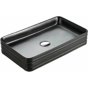 Fluminia Мивка за плот Fluminia My Black Square матово черно 67.5 см (8079MB)