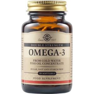 Solgar Omega-3, Double Strength, 30 меки капсули, Solgar