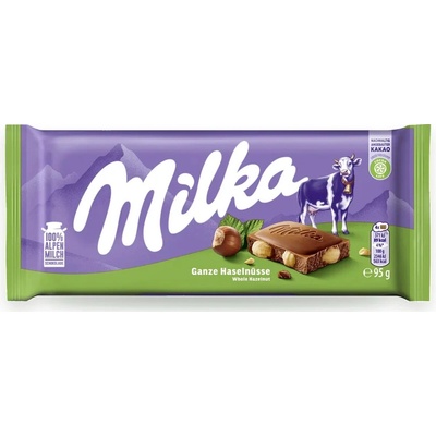 Milka s celými lískovými oříšky 95 g