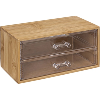 5five Simply Smart Bambusový organizér na kosmetiku, 2 přihrádky