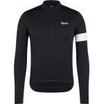 Rapha Мъжка фланелка с дълъг ръкав за колоездене Rapha Core Thermal Long Sleeve Jersey Cycling jersey - Black / White (056-3830-0115)