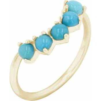 Eppi zlatý prsteň s tyrkysmi Najma R43672