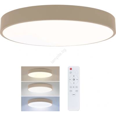 Brilagi - Димируемо LED таванно осветително тяло POOL LED/50W/230V Ø 40 см, бежово + дистанционно управление (BG4058)