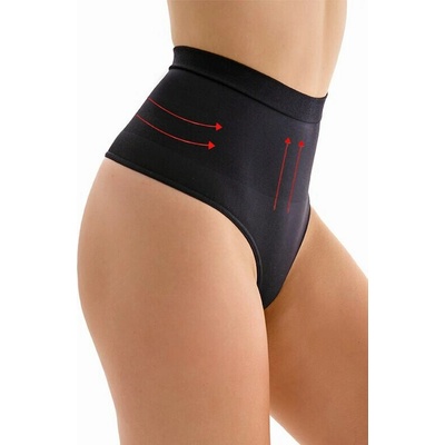 Sťahovacie tangá String String High Waist Modeling čierne