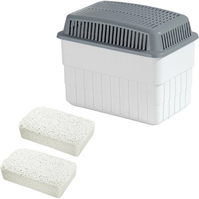 Wenko Odvlhčovač vzduchu do 80 m³ s náhradnou náplňou, 2 x 1 kg, sivá