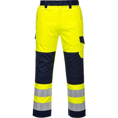 Portwest nohavice Hi Vis Modaflame MV46 do pasu reflexní žltá/navy