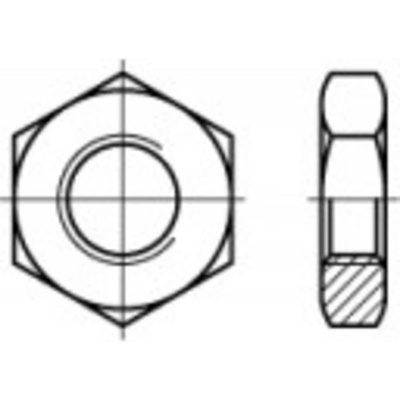 TOOLCRAFT TO-5447721 šesťhranné matice M16 DIN 439 mosaz 50 ks