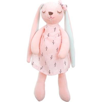 Baby Mix plyšový maskot králik ružový 35cm