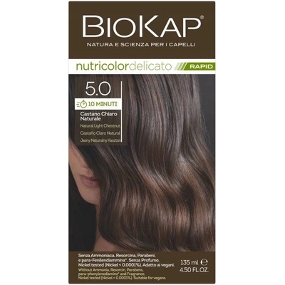 Biokap Nutricolor Delicato Rapid barva na vlasy 5.0 světle přírodní kaštanová 135 ml