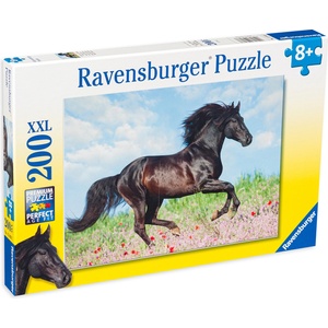 Ravensburger Пъзел Ravensburger от 200 XXL части - Черен кон (12803) - baby