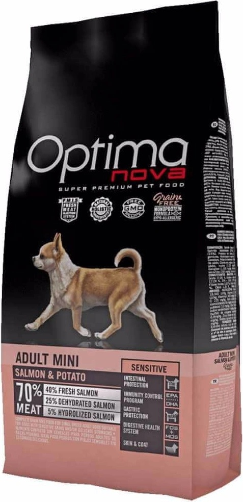 Optimanova Adult Mini Sensitve salmon & potato 800 g