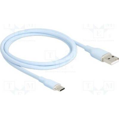 Delock 81222 USB 2.0 USB A vidlice USB C vidlice zlacený 1m modrý