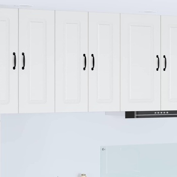 vidaXL Горен кухненски шкаф с рафт 2 pcs Лъскаво бяло 30 x 31 x 80 см (884663)