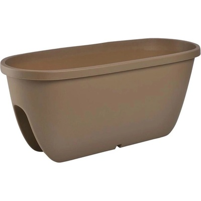 Plastkon Květináč na zábradlí Balconia 60 cm hnědý