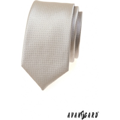 Avantgard Kravata Slim Lux 571-22308 ivory/stříbrná