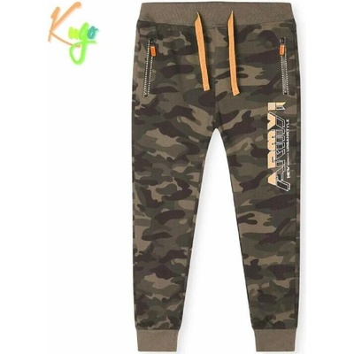 Kugo chlapecké maskáčové tepláky TM8225 béžové