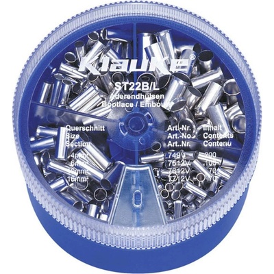 Klauke ST22B sada dutiniek 4 mm², 6 mm², 10 mm², 16 mm² neizolované strieborná 440 dielov
