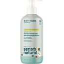 ATTITUDE Sensitive skin baby Detské telové mydlo a šampón s ovsom 2 v 1 473 ml