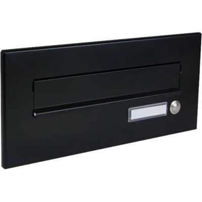 DOLS ČD-2 RAL9005 - čelná doska poštovej schránky na zamurovanie, s menovkou a zvončekovým tlačidlom, čierna