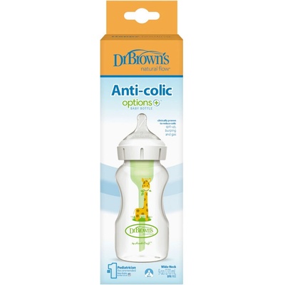 Dr. Browns fľaša široké hrdlá Options+ so cumlíkom 3m+ žirafa 270 ml