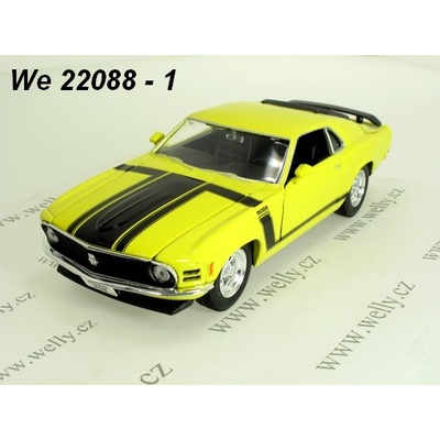 Welly Ford Mustang Boss 302 1970 žlutá 1:24