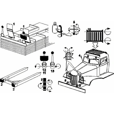 MAC model Hauler ZIL-157 parts for 1:87