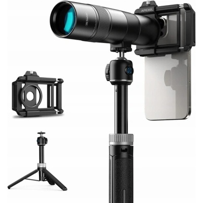 Apexel HD Tele zoom objektiv 30x + stativ pro telefon, tablet, chytrý telefon APL-30XJJ028